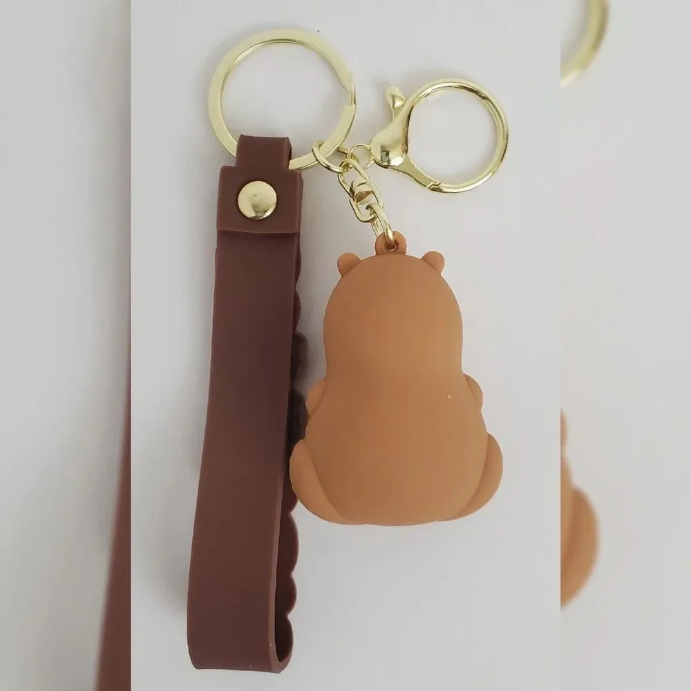 NWT CAPYBARA KEY CHAIN DIFFERENT ACTIONS 3D LOGO